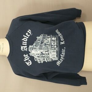 Vintage Sweatshirt The Audley Mayfair, London Screen Stars USA Navy Blue Unisex